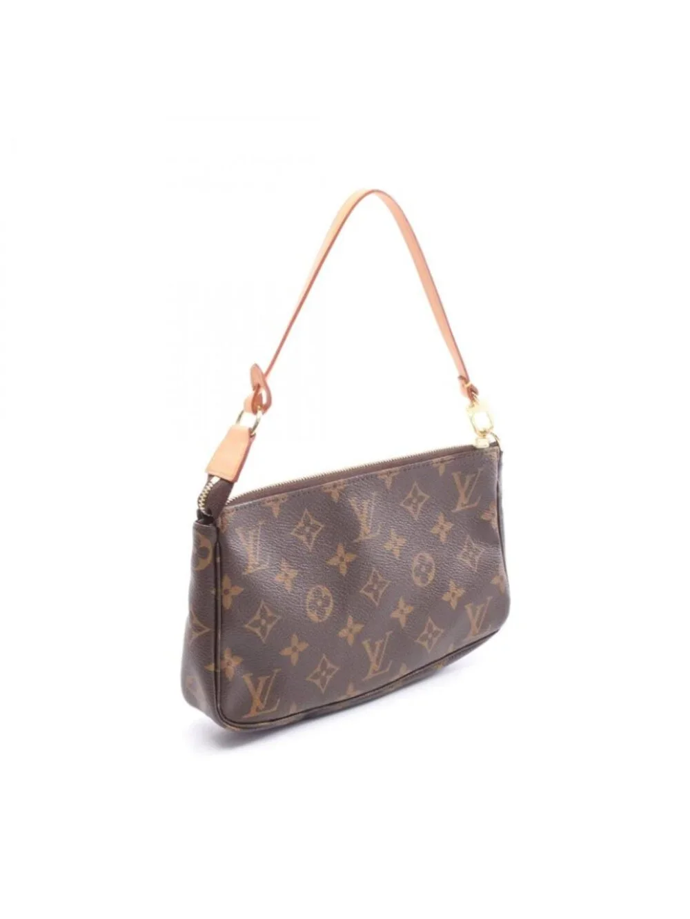 ★SOLD★ Louis Vuitton Handbag Pochette Canvas Leather - Picture 2 of 6